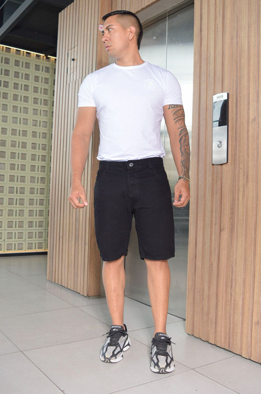 BERMUDA CABALLERO STRETCH NEGRA CLASICA  REF 4083